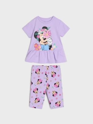 Obrázek produktu Sinsay - Bavlněný komplet s květinovým potiskem Minnie Mouse - levandulová