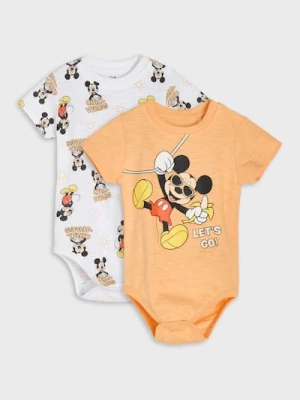 Obrázek produktu Sinsay - Bawełniane body 2 pack Mickey Mouse - biały