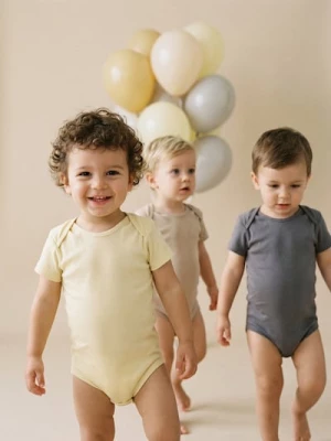 Obrázek produktu Sinsay - Bawełniane body 3 pack - kremowy