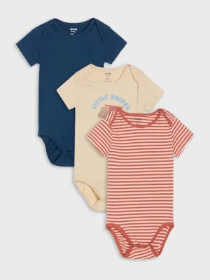 Obrázek produktu Sinsay - Bawełniane body 3 pack - kremowy