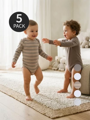 Obrázek produktu Sinsay - Bawełniane body 5 pack - biały