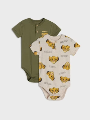 Obrázek produktu Sinsay - Bawełniane body z domieszką wiskozy 2 pack The Lion King - kremowy