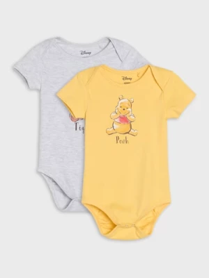 Obrázek produktu Sinsay - Bawełniane body z nadrukiem 2 pack Winnie the Pooh - kremowy