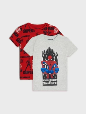 Obrázek produktu Sinsay - Bawełniane koszulki z nadrukiem 2 pack Spider-Man - wielobarwny