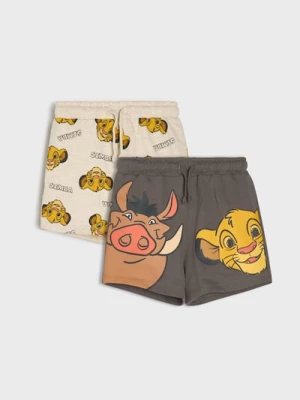 Obrázek produktu Sinsay - Bawełniane szorty z nadrukiem 2 pack The Lion King - brązowy