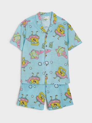 Obrázek produktu Sinsay - Bawełniany komplet: koszula i szorty SpongeBob - żółty