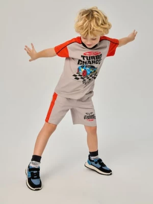 Obrázek produktu Sinsay - Bawełniany komplet: koszulka i szorty Hot Wheels - szary