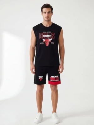 Obrázek produktu Sinsay - Boxy tričko s viskózou Chicago Bulls NBA - černá