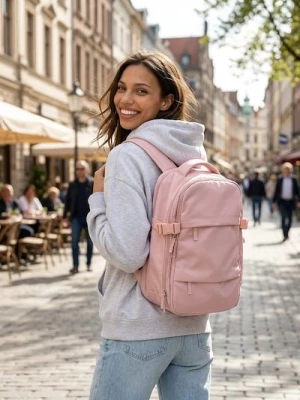 Obrázek produktu Sinsay - Cestovní batoh s kapsou na notebook - pastelová růžová
