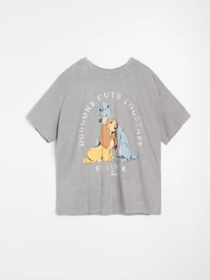Obrázek produktu Sinsay - Cotton T-shirt with washed effect and print Disney - šedá