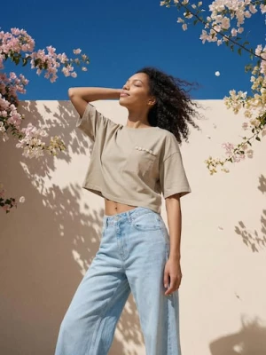 Obrázek produktu Sinsay - Crop top - béžová