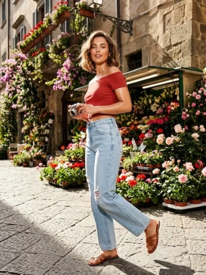 Obrázek produktu Sinsay - Crop top - korálová