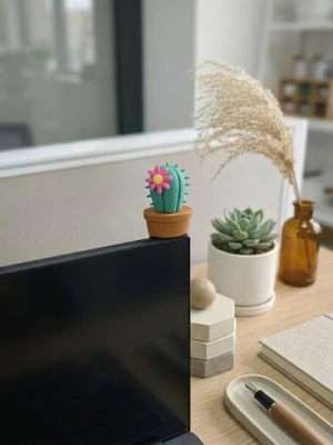 Obrázek produktu Sinsay - Dekorace na notebook ve tvaru kaktusu - zelená