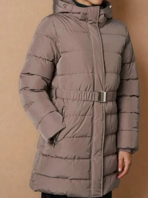 Obrázek produktu Sinsay - Dlouhá bunda puffer s kapucí - fialová