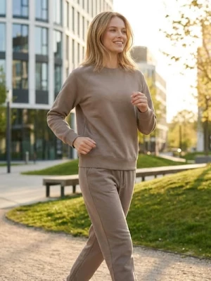 Obrázek produktu Sinsay - Dresové jogger kalhoty z terry - hnědá