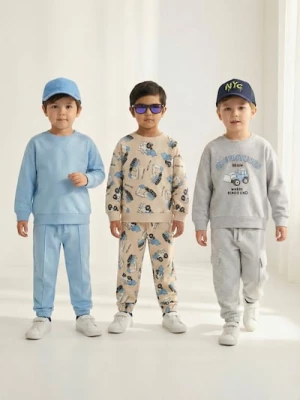 Obrázek produktu Sinsay - Dresowe spodnie jogger loose 3 pack - szary