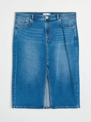 Obrázek produktu Sinsay - Džínová midi sukně s rozparkem plus size - modrá