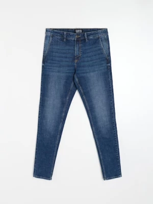 Obrázek produktu Sinsay - Džínové kalhoty chino slim fit - námořnická modrá