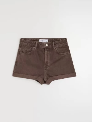 Obrázek produktu Sinsay - Džínové kraťasy high waist mom - hnědá