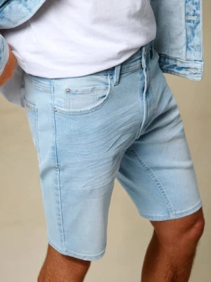 Obrázek produktu Sinsay - Džínové kraťasy slim fit s kapsami - modrá