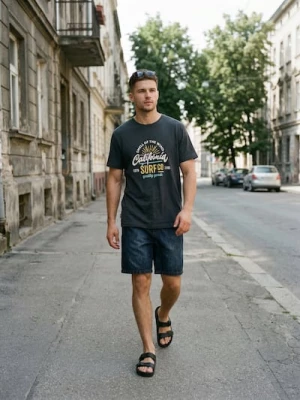 Obrázek produktu Sinsay - Džínové šortky loose jogger s efektem oprání - námořnická modrá
