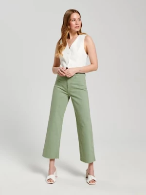 Obrázek produktu Sinsay - Džíny cropped high waist - zelená