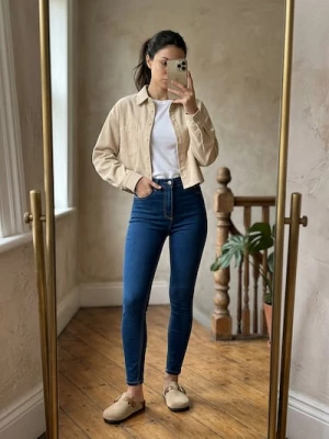 Obrázek produktu Sinsay - Džíny high waist skinny - námořnická modrá