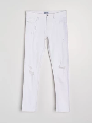 Obrázek produktu Sinsay - Džíny slim fit s oděrkami - bílá