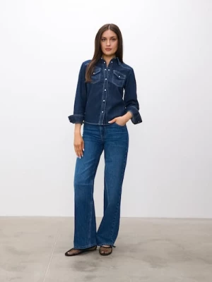 Obrázek produktu Sinsay - Džíny wide leg - námořnická modrá