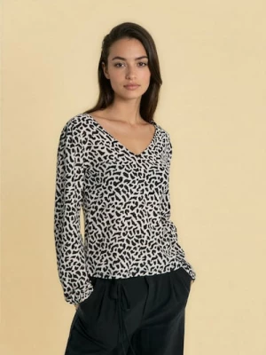 Obrázek produktu Sinsay - Halenka s dlouhým rukávem s leopardím vzorem - vícebarevná