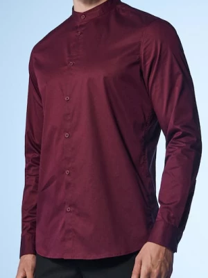 Obrázek produktu Sinsay - Hladká košile slim fit se stojáčkem - kaštanová
