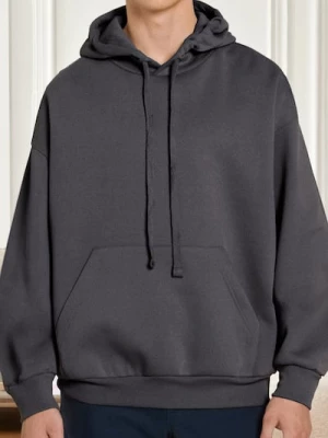 Obrázek produktu Sinsay - Hoodie s komfortním střihem - šedá