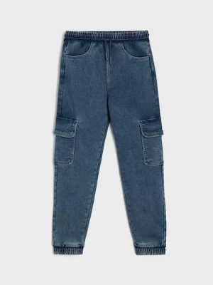 Obrázek produktu Sinsay - Jeansy jogger cargo - niebieski