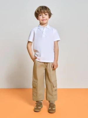 Obrázek produktu Sinsay - Jeansy jogger z kieszeniami cargo - beżowy