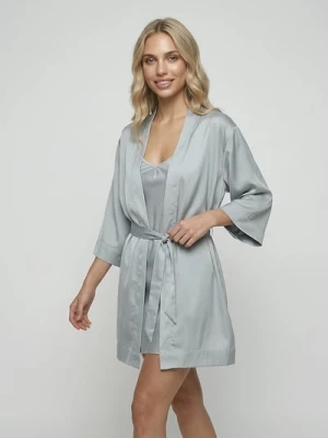 Obrázek produktu Sinsay - Jednobarevný kimono župan - sříbrná