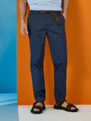 Obrázek produktu Sinsay - Kalhoty chino slim s páskem - modrá