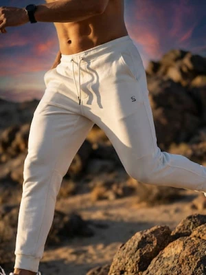 Obrázek produktu Sinsay - Kalhoty tapered fit SNSY PERFORMANCE - bílá