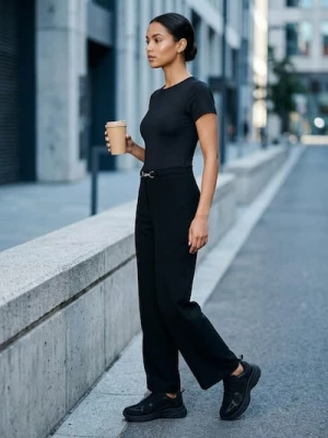 Obrázek produktu Sinsay - Kalhoty wide leg - černá