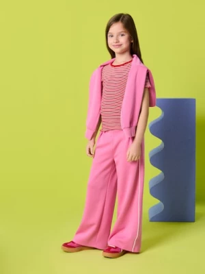 Obrázek produktu Sinsay - Kalhoty wide leg s příměsí viskózy Active - fuchsiová