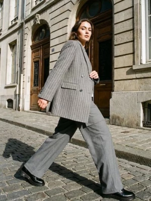 Obrázek produktu Sinsay - Kalhoty wide leg - šedá