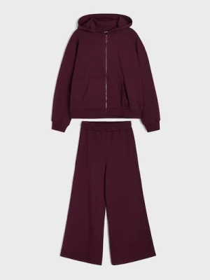 Obrázek produktu Sinsay - Komplet: mikina a kalhoty z fleece úpletu - kaštanová