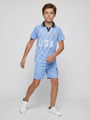 Obrázek produktu Sinsay - Komplet sportowy Active szybkoschnący z nadrukiem USA - niebieski
