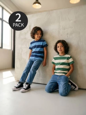 Obrázek produktu Sinsay - Koszulki w paski 2 pack - mid blue