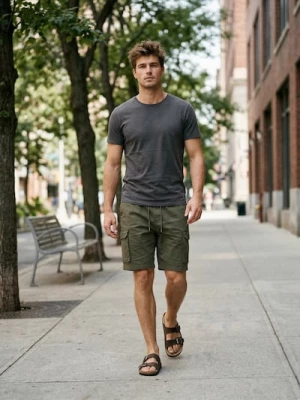Obrázek produktu Sinsay - Kraťasy cargo - khaki