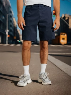 Obrázek produktu Sinsay - Kraťasy chino - námořnická modrá