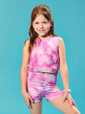 Obrázek produktu Sinsay - Kraťasy na kolo s tie-dye vzorem Active - růžová