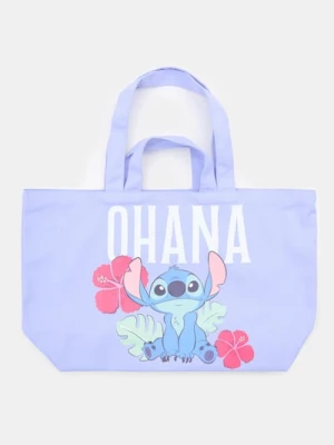 Obrázek produktu Sinsay - Látková shopper taška s potiskem Stitch - modrá