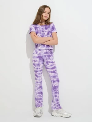 Obrázek produktu Sinsay - Legíny flare s tie-dye vzorem - levandulová