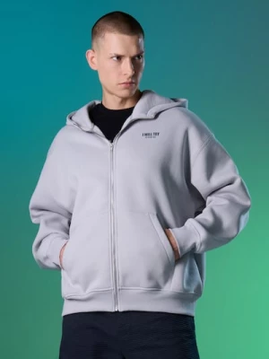 Obrázek produktu Sinsay - Mikina na zip s kapucí - šedá