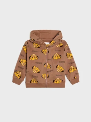 Obrázek produktu Sinsay - Mikina na zip s kapucí The Lion King - tmavě hnědá